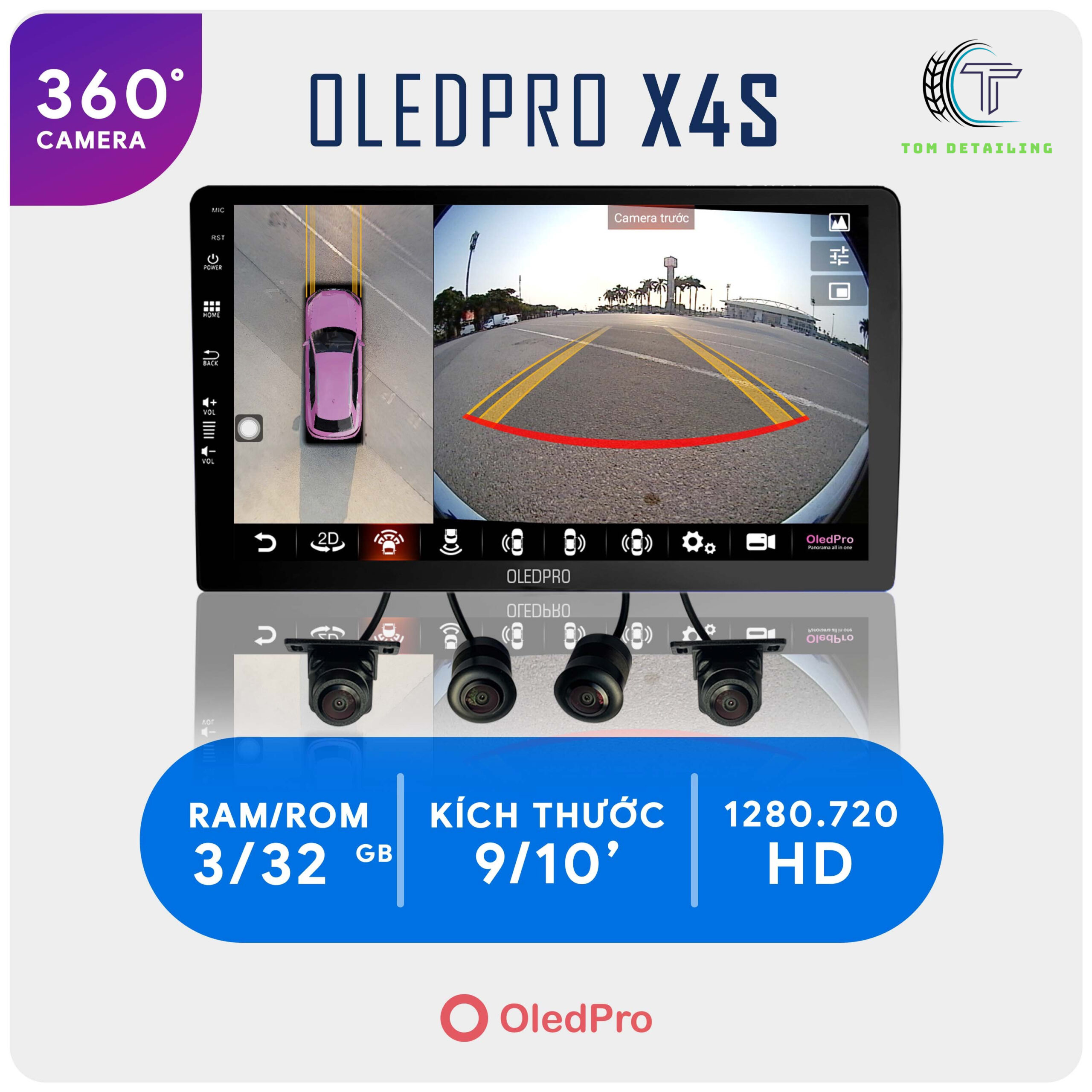 Màn Hình Liền Camera 360 OledPro X4S Cao Cấp Chất Lượng